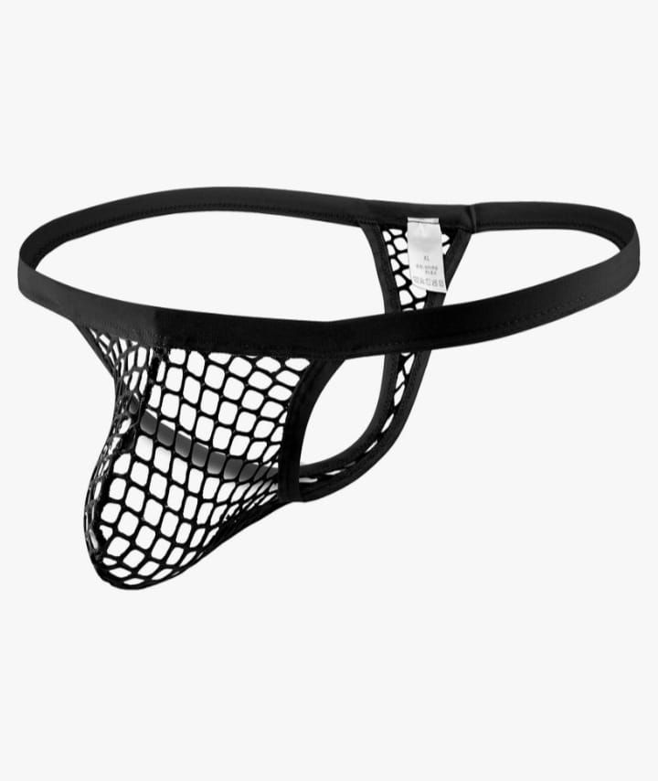 Men's Fishnet Underwear Mesh G-Strings See Through Thongs